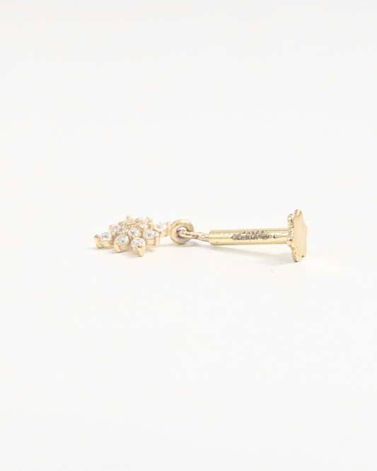 Cosmos Helix Diamond and Moissanite Earring  bugadi by Vai Ra