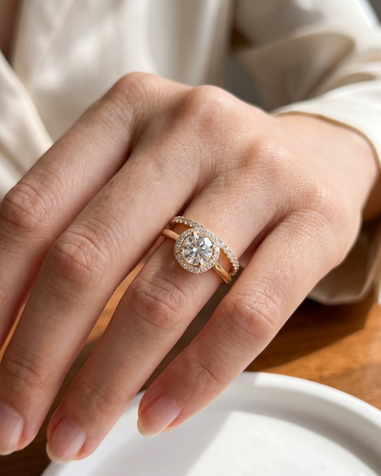 Anvaya Ring Sets in Lab Diamond and Moissanite by Vai Ra
