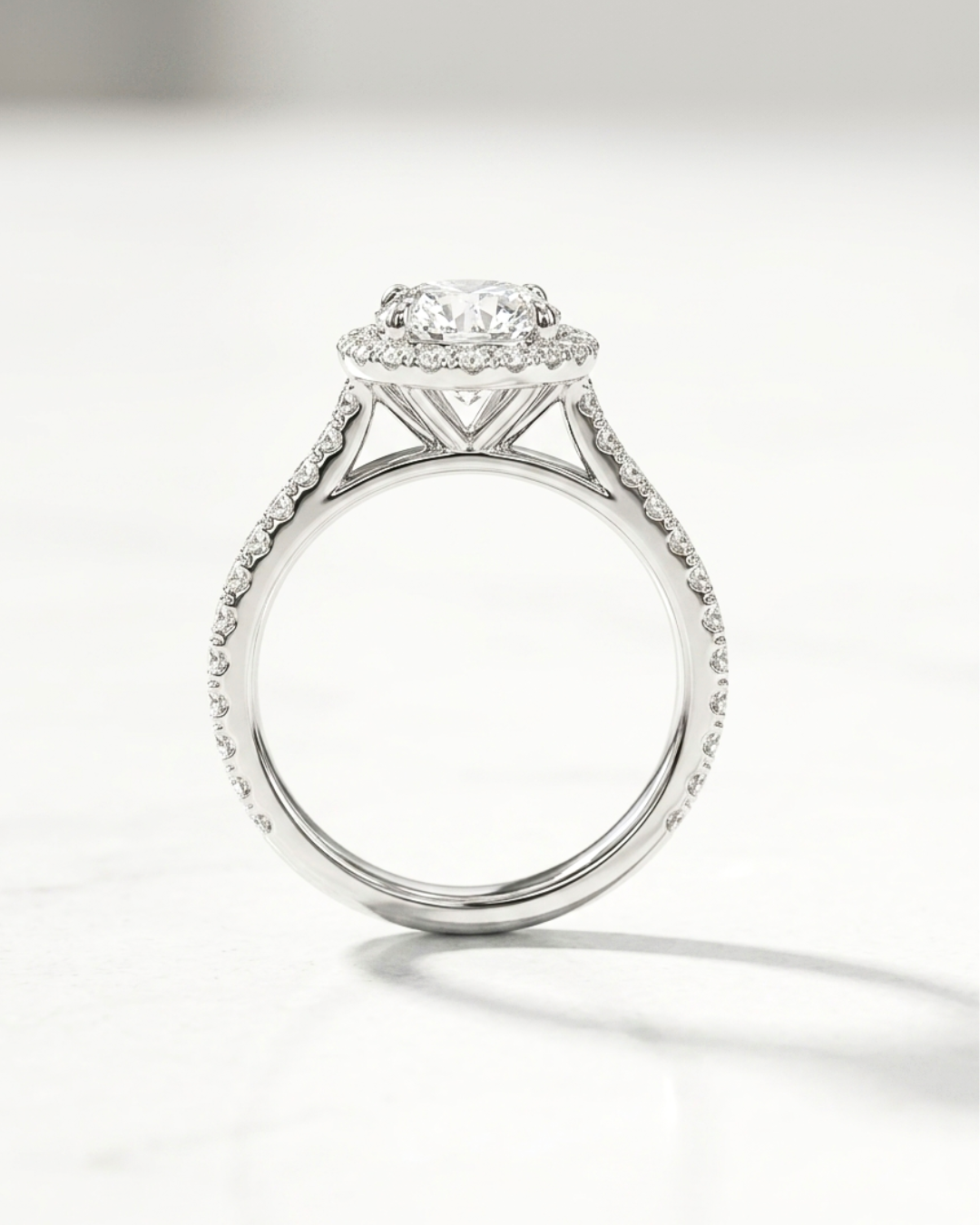 Vaani Halo 1.97 CT Engagement Ring by Vai Ra