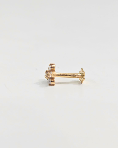 Sorrel Flower Studs in Gold by Vai Ra