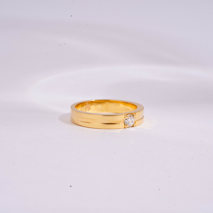 Sharva Men's Engagement Band in Moissanite and Diamond by Vai Ra