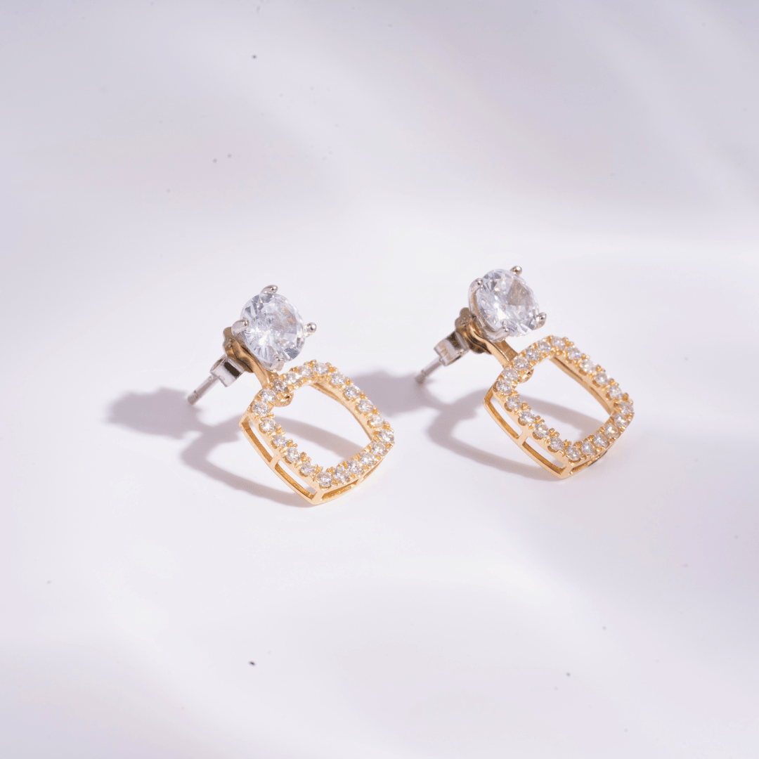 Ear Ring Jackets in Moissanite and Diamond by Vai Ra