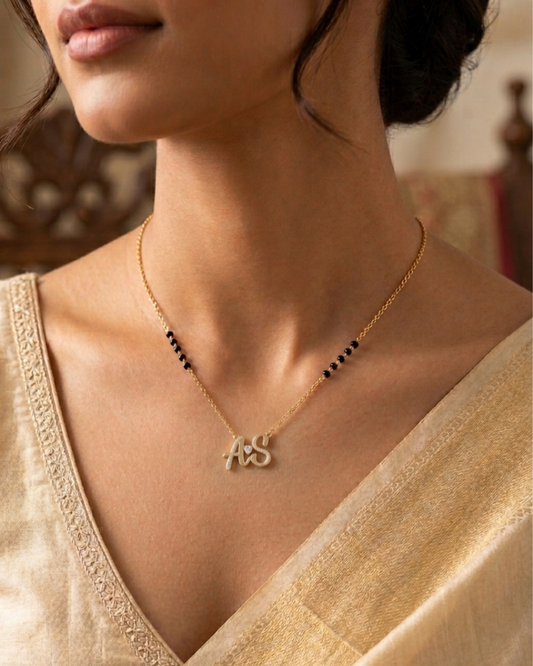 Initial Mangalsutra Personalised Letter Pendant 0.49CT