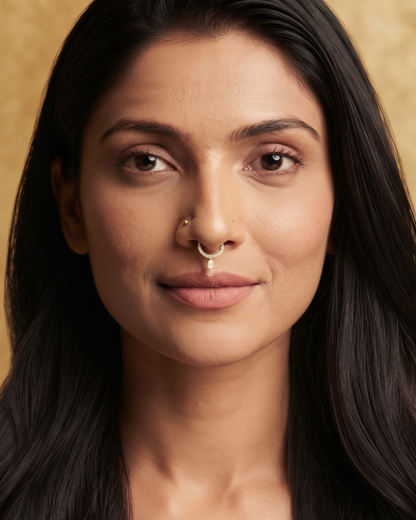 Piercing Septum with Pear Floating Charm