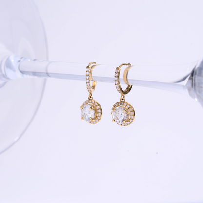 Saanvi Huggies in Moissanite and Gold by Vai Ra