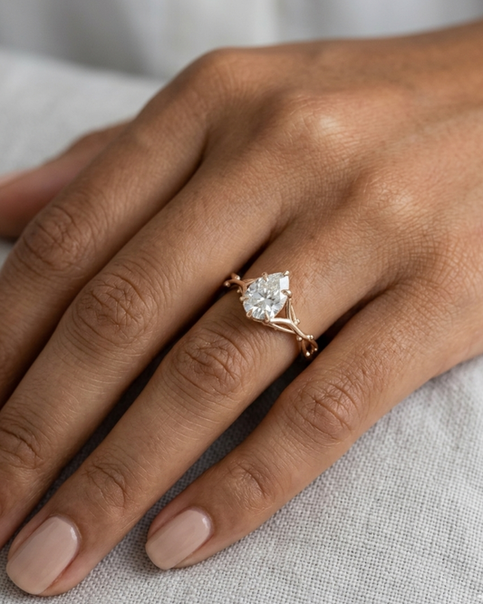 Vanara Pear Solitaire Ring 1.09 CT
