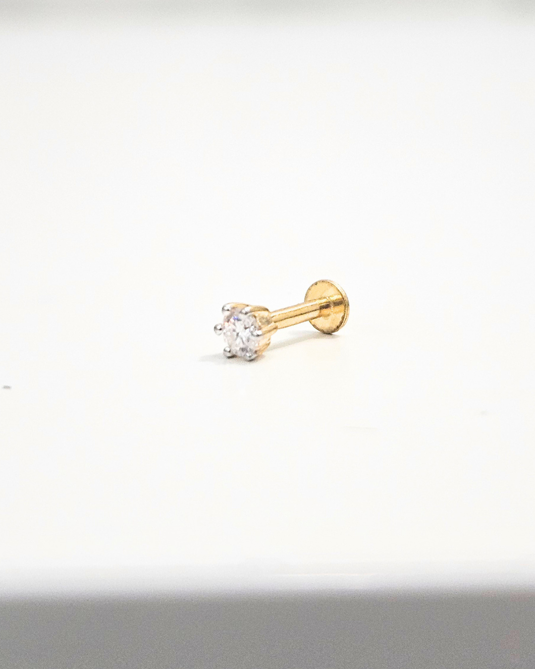 Round Stud Piercing Earrings and Nosepin - 3mm