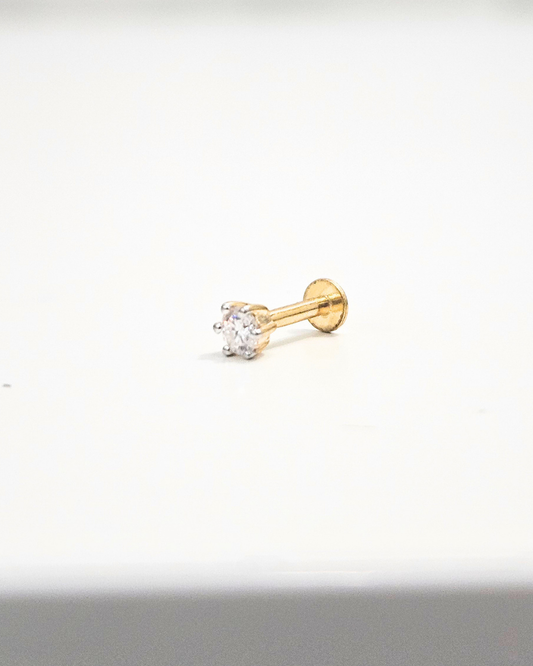 Round Stud Piercing Earrings and Nosepin - 3mm