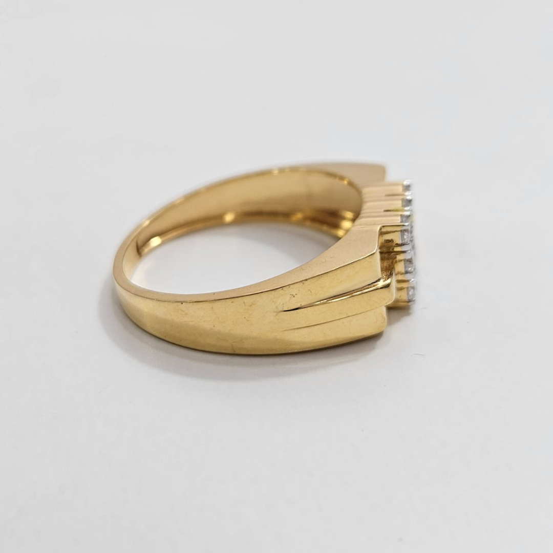 Vertex Men's Band in Diamond and Moissanite by Vai Ra