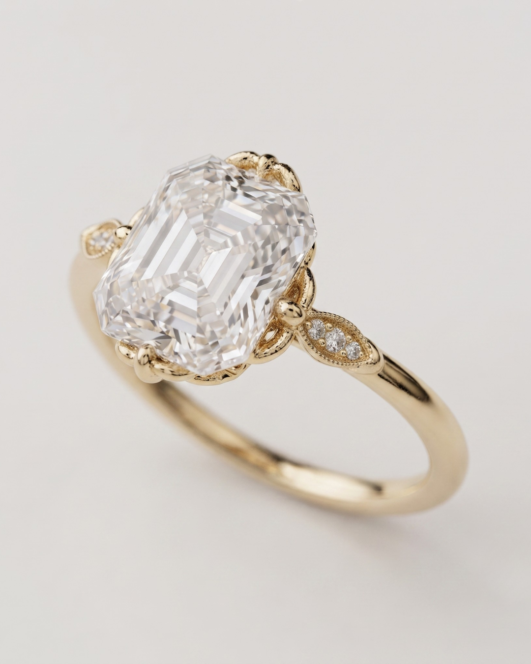 Asscher Solitaire Ring