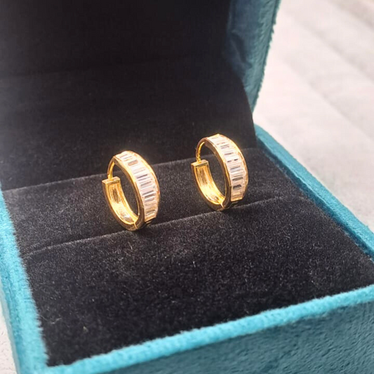 Ida Hoops in Moissanite and Lab Diamond by Vai Ra