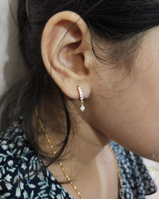 Akshi Kids Earrings 0.2 CT in Moissanite and Lab Diamonds by Vai Ra