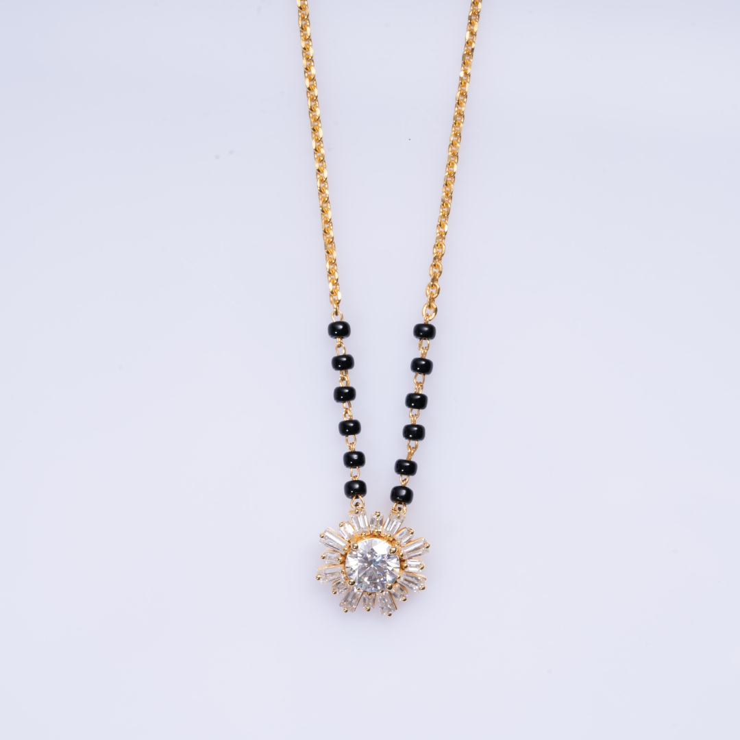 Suryamukhi  Mangalsutra in Moissanite and lab grown diamond by Vai Ra