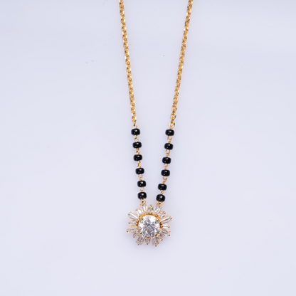 Suryamukhi  Mangalsutra in Moissanite and lab grown diamond by Vai Ra