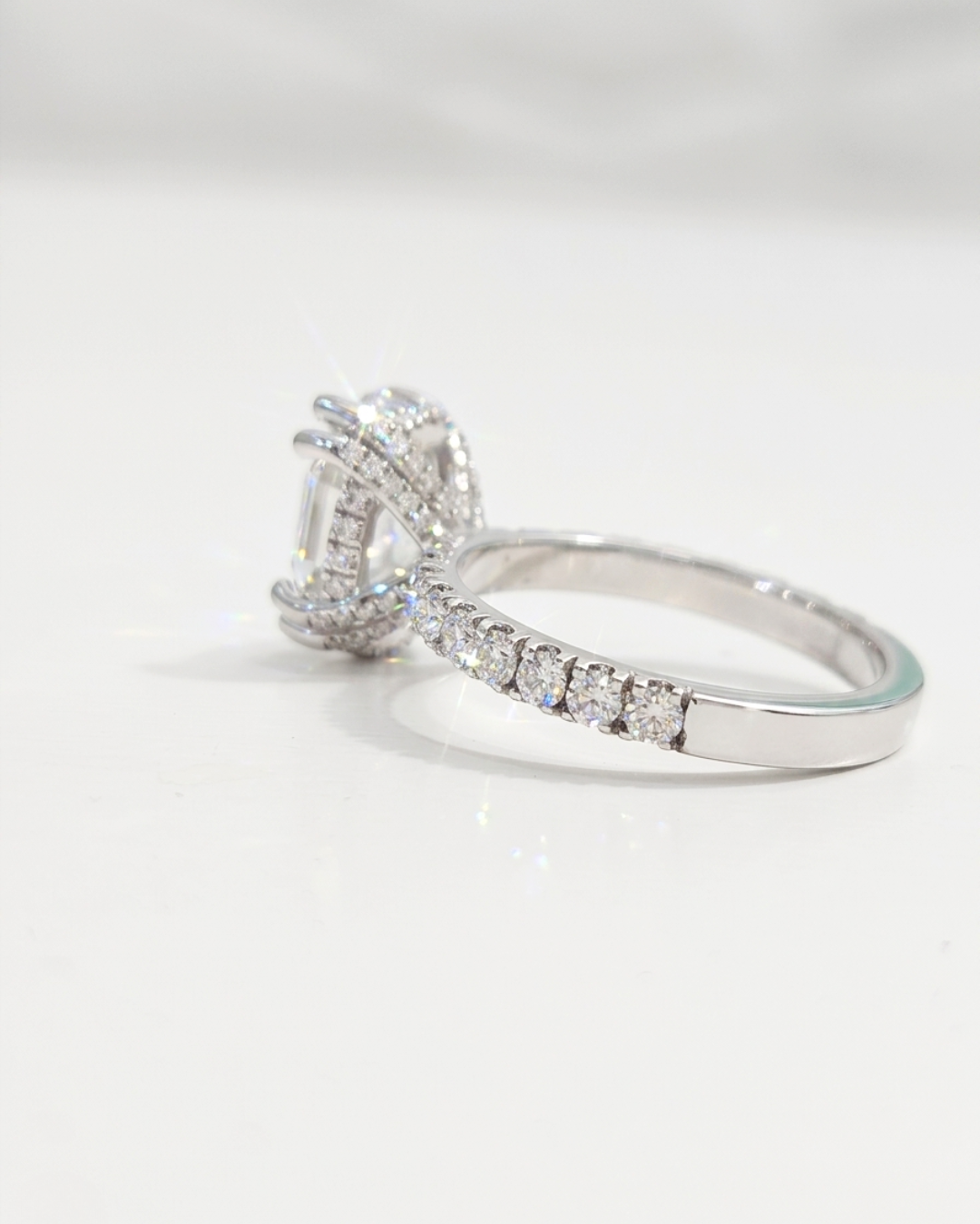 Kyra Solitaire Ring with Oval Center Stone by Vai Ra in lab diamond or moissanite