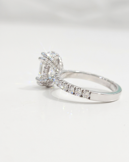 Kyra Solitaire Ring with Oval Center Stone by Vai Ra in lab diamond or moissanite