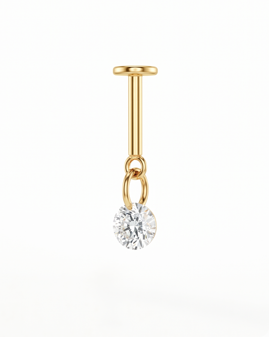 Floating Round - Piercing Earring
