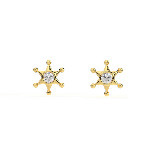 Sherif Star Piercing Earrings