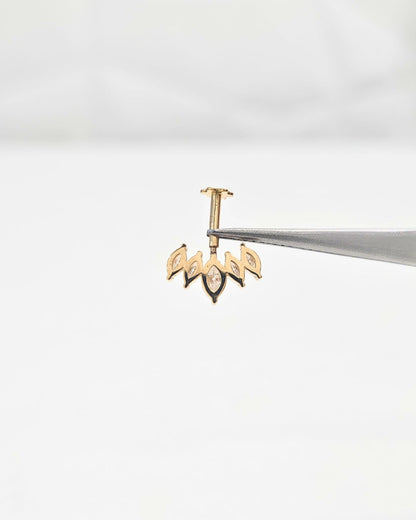 Lotus Fixed Cluster Bugadi Piercing Earring