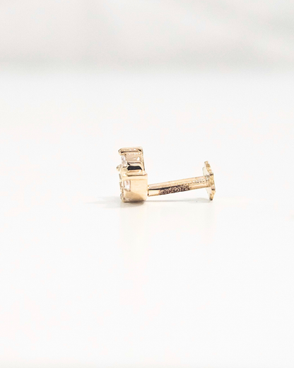 Three Petals Cluster Piercing Earring