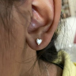 Kids diamond moissanite earring
