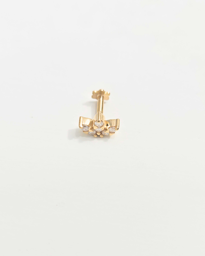 Three Petals Cluster Piercing Earring