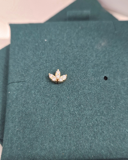 Three Petals Cluster Piercing Earring