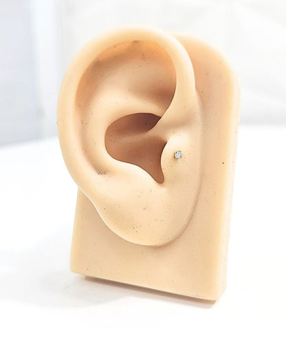 Tiny Round Stud Piercing Earrings and Nosepin