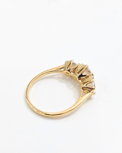 Bhuva Threestone Ring 2.11 CT (Ready to Ship)