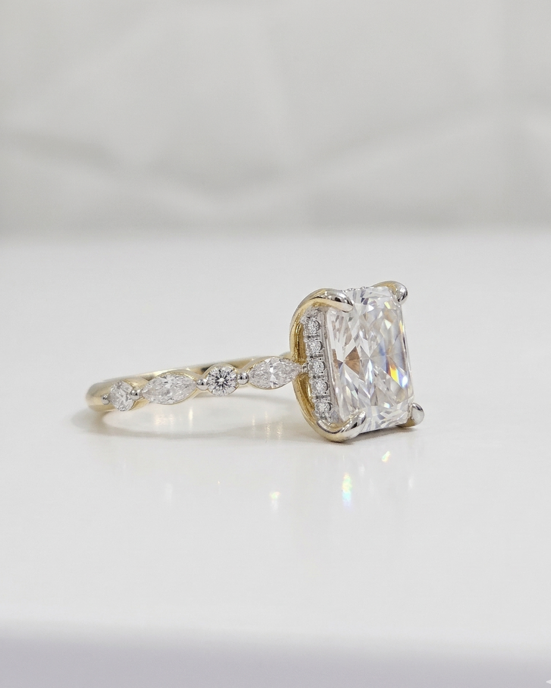 Ziya 3.5 CT Radiant cut engagement ring by Vai Ra