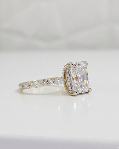 Ziya 3.5 CT Radiant cut engagement ring by Vai Ra
