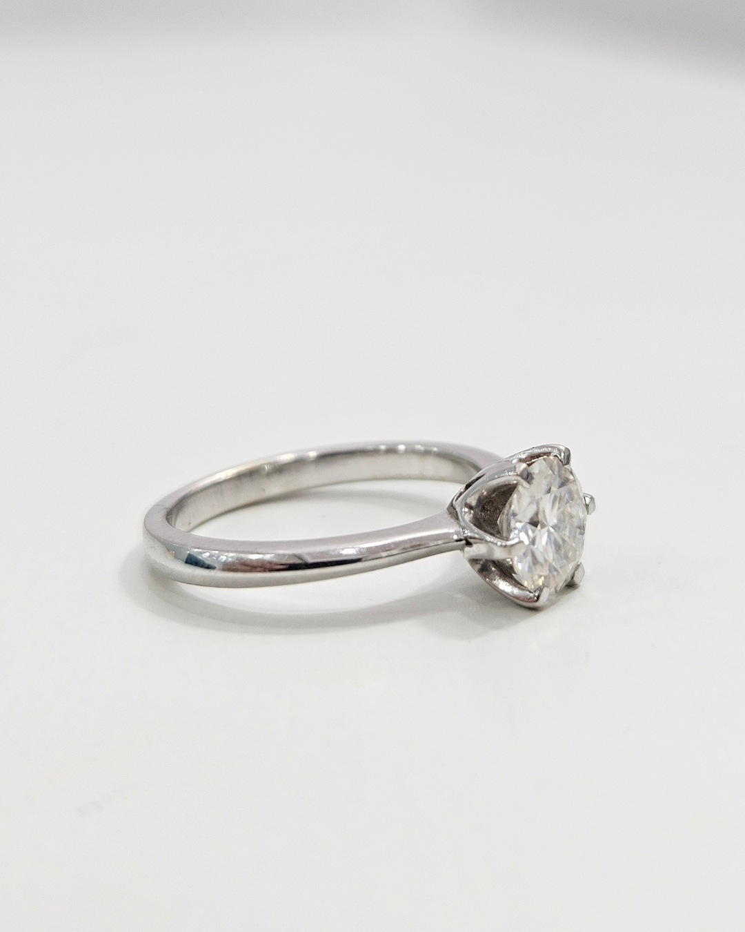 Selma Solitaire Ring in Lab Diamond or Moissanite by Vai Ra