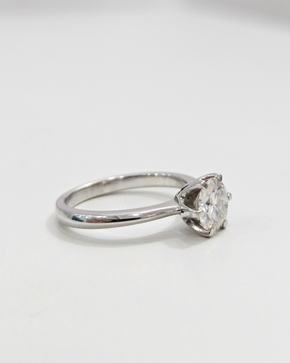 Selma Solitaire Ring in Lab Diamond or Moissanite by Vai Ra