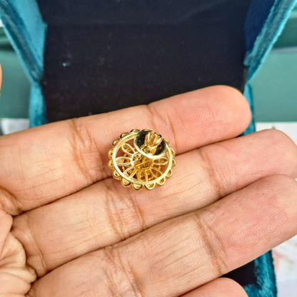 Kumuda Floral Earrings in Moissanite and Lab Diamond by Vai Ra