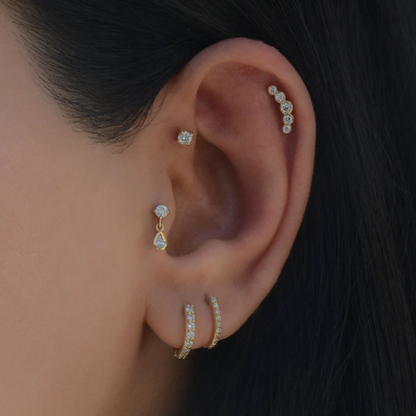 Five Stone Piercing Earrings