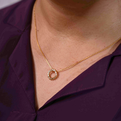 Ava Baguette pendant on diamond and Moissanite by Vai Ra