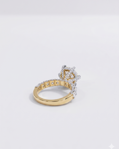 Solene Statement Ring 5.63 CT in Moissanite & Lab Diamond by Vai Ra