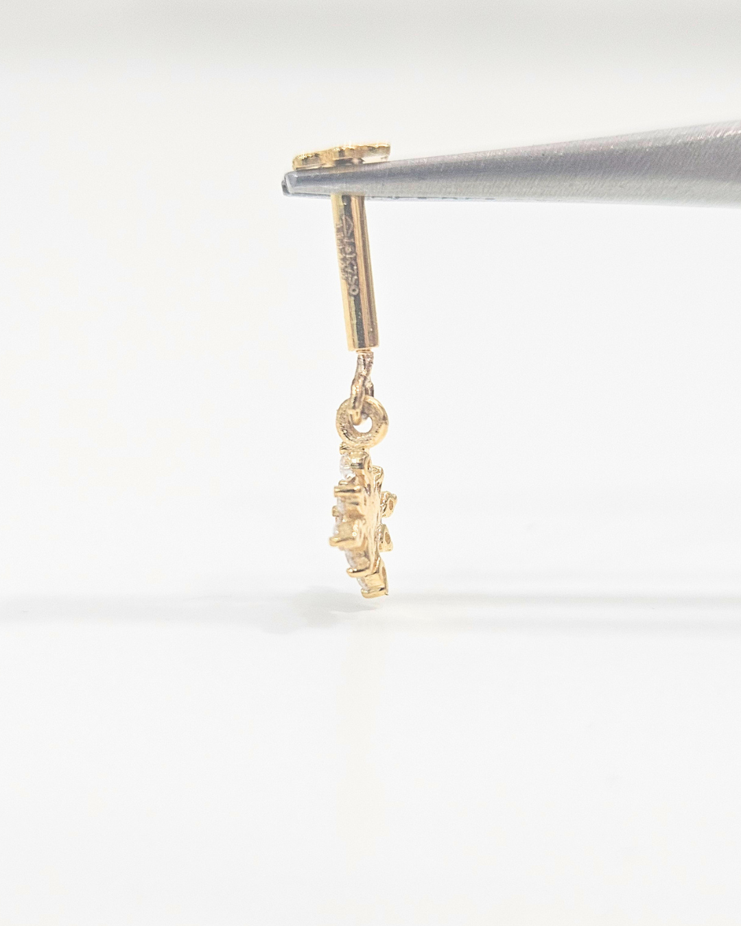 Cosmos Helix Diamond and Moissanite Earring  bugadi by Vai Ra