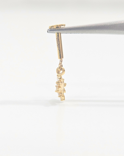 Cosmos Helix Diamond and Moissanite Earring  bugadi by Vai Ra