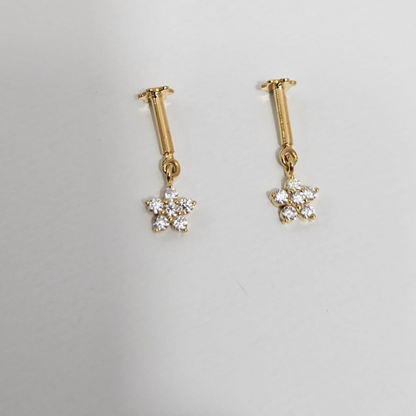 Flower Bugadi - in Diamond and Moissanite by Vai Ra