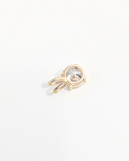 Feya Round Brilliant 2 CT Pendant in Moissanite and Lab Diamond by Vai Ra