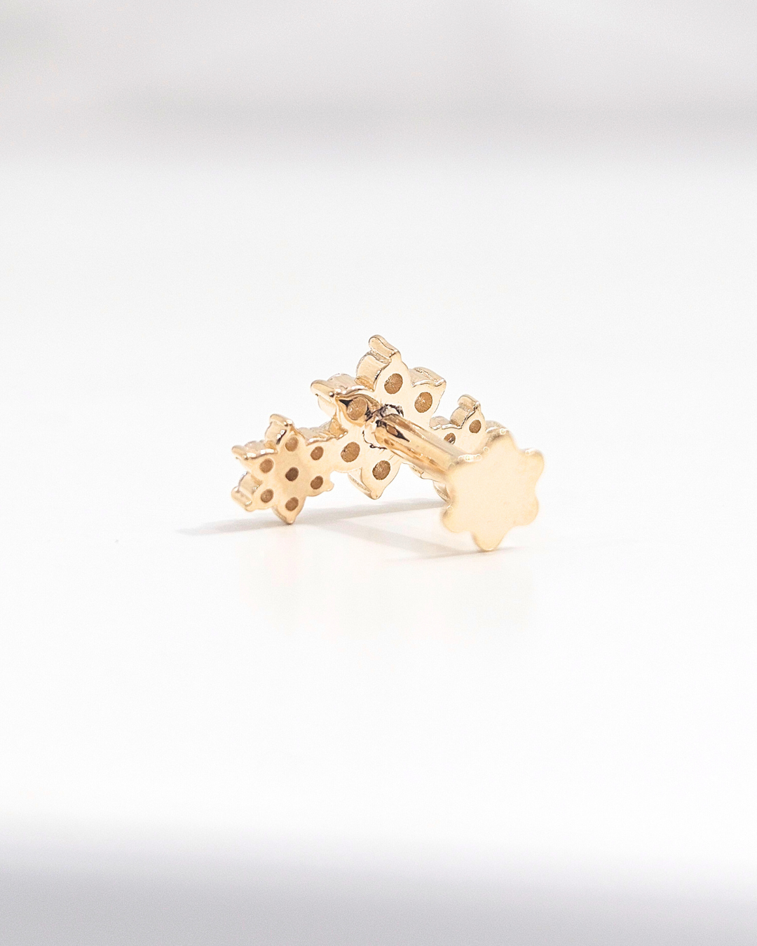 Trio Flower Helix Piercing Earring