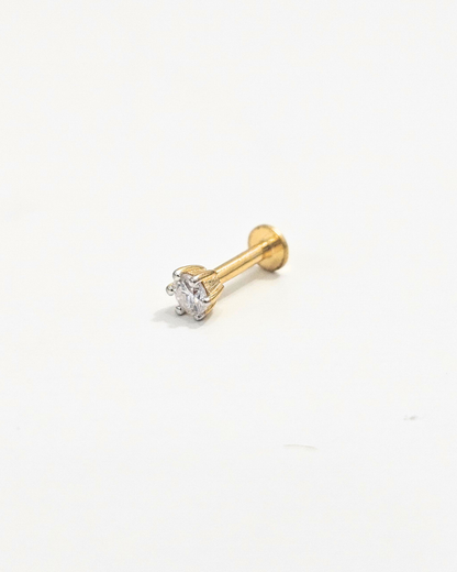 Round Stud Piercing Earrings and Nosepin - 3mm