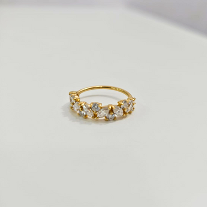 Amara Half Eternity Band 1.43 CT in Moissanite and Lab Diamond