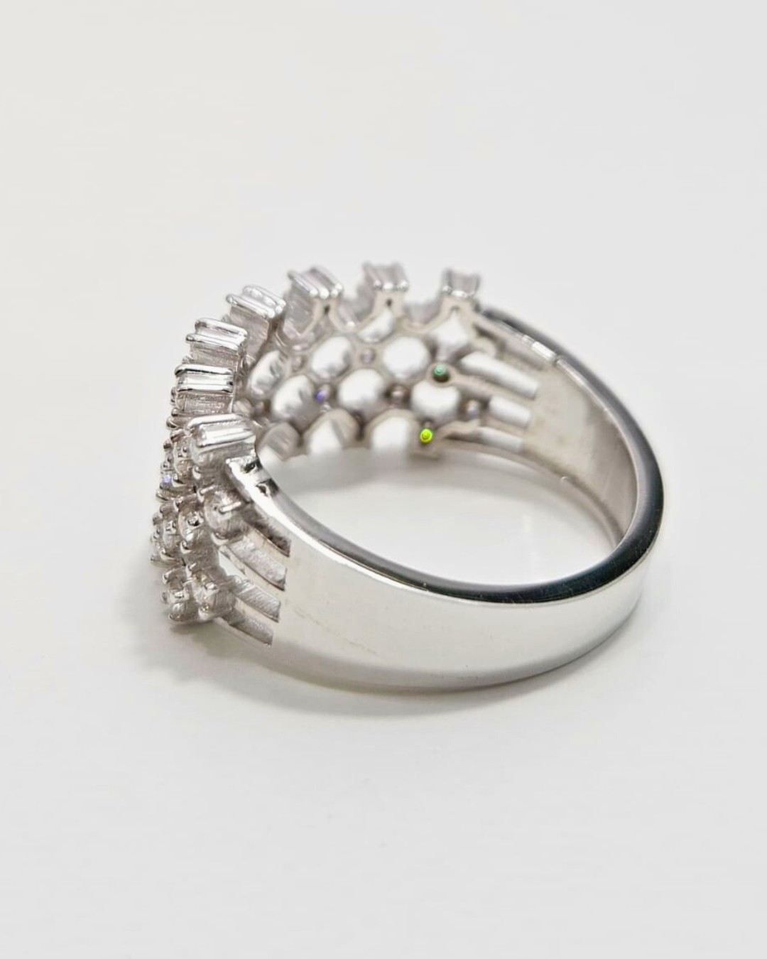 Neta Mesh Knit Ring 0.82 CT in Lab Diamond and Moissnaite