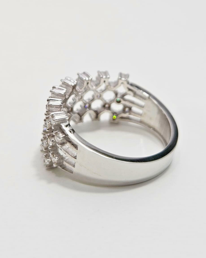 Neta Mesh Knit Ring 0.82 CT in Lab Diamond and Moissnaite
