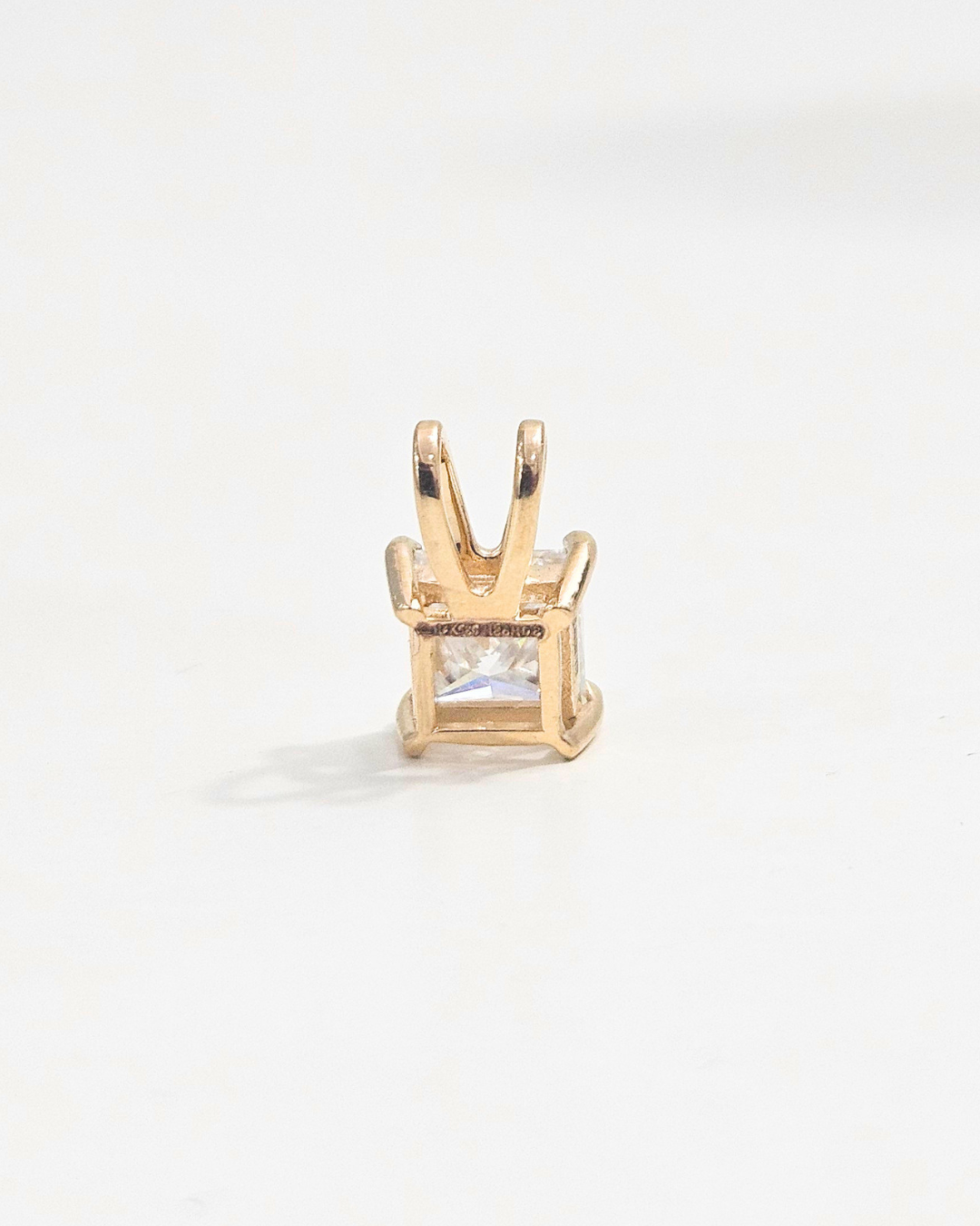Reva 2 CT Princess Cut Pendant in Moissanite or Lab Diamond by Vai Ra
