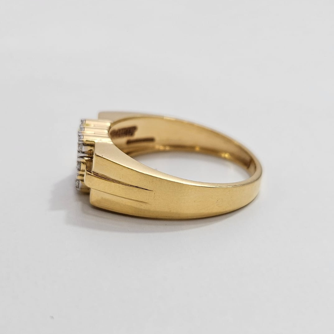 Vertex Men's Band in Diamond and Moissanite by Vai Ra