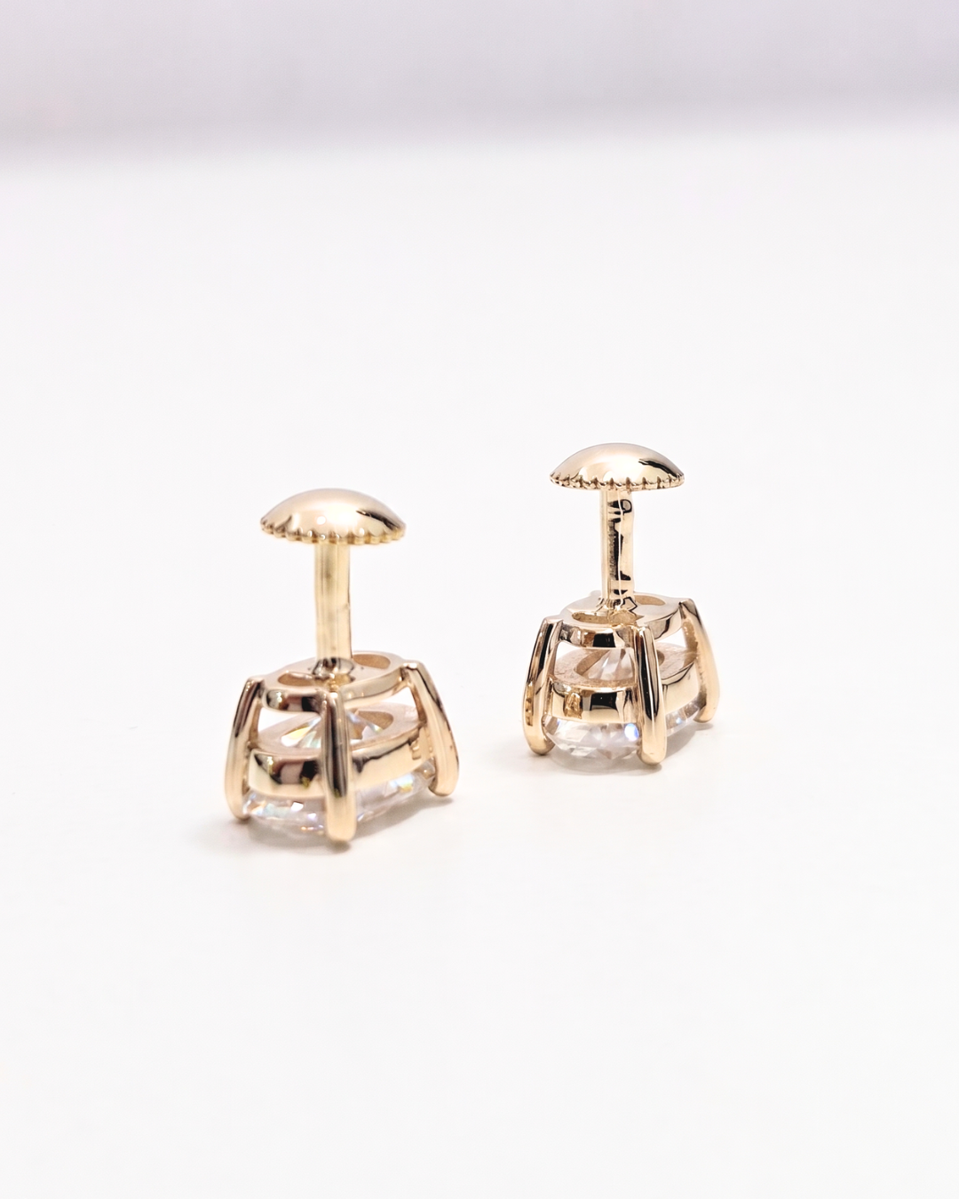 Taarika Oval Earrings in choice of Moissanite or Lab Diamond by Vai Ra