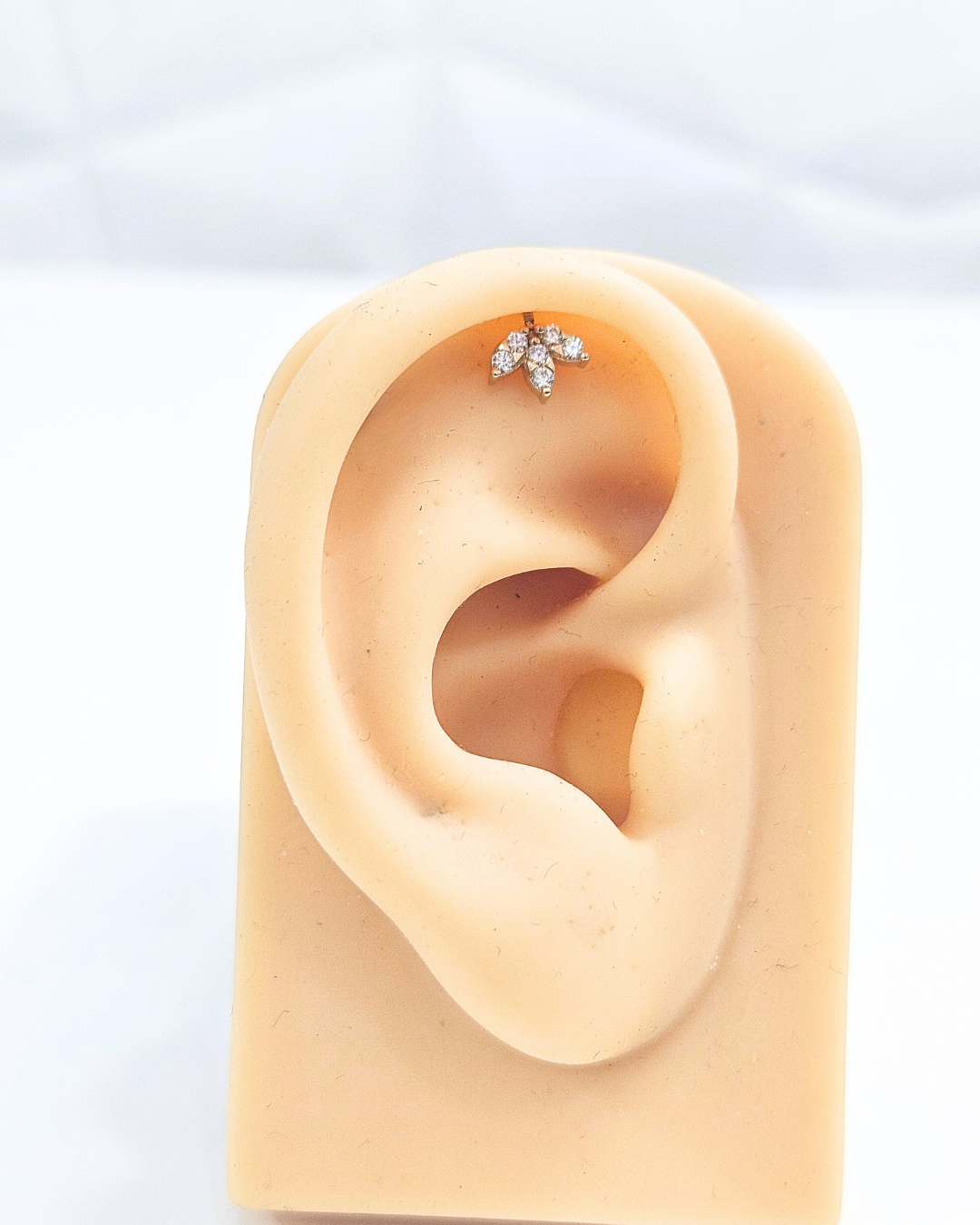 Three Petal Fixed Cluster Bugadi Piercing Earring